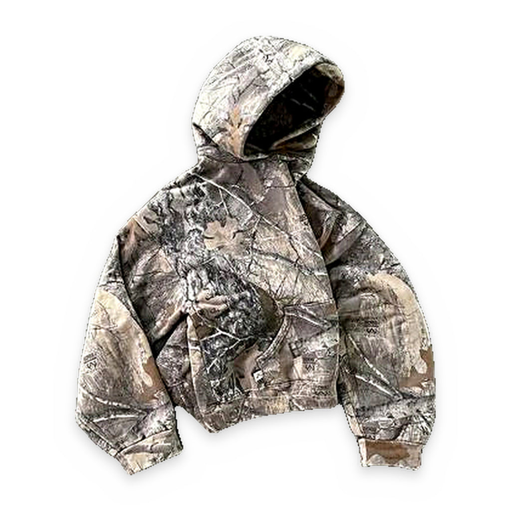 Camo oversized hoodie, streetwear — product view