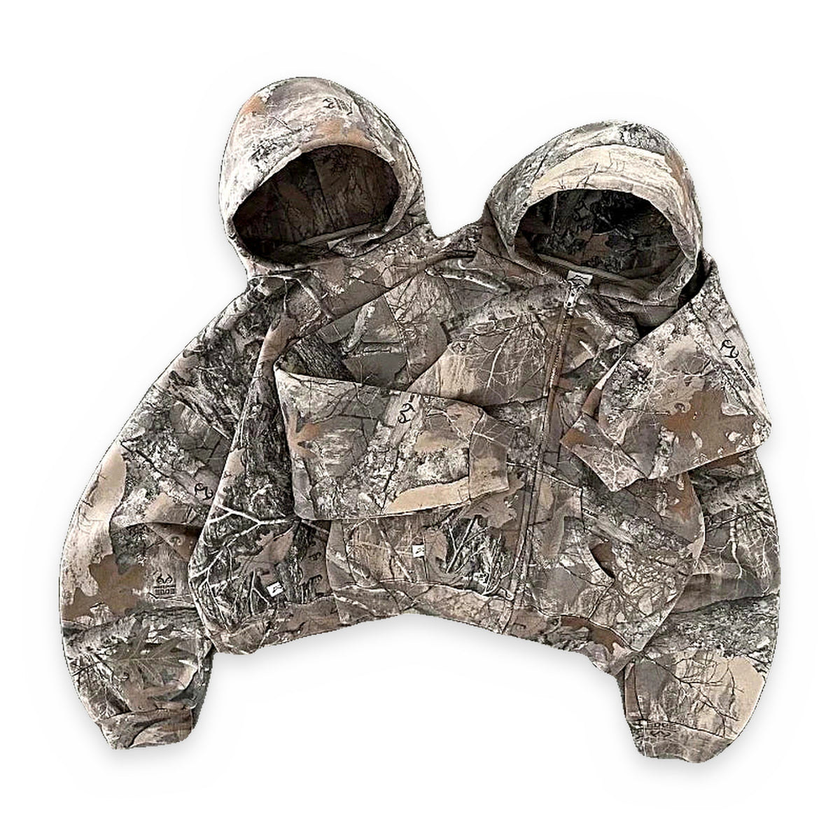 Camo oversized hoodie, front — product photo