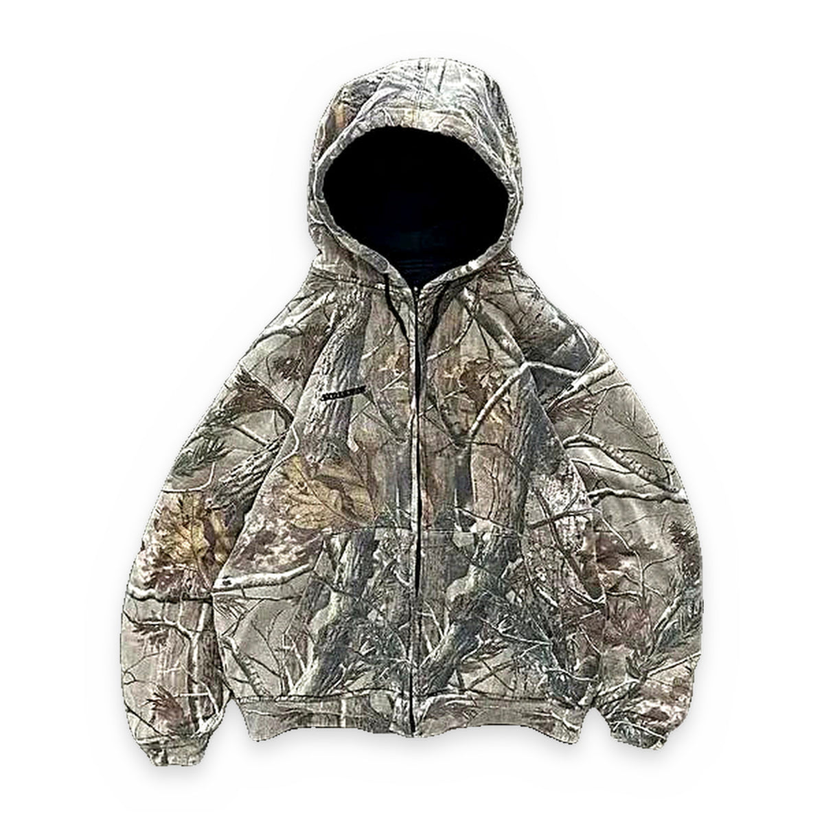 Camo oversized hoodie — back view