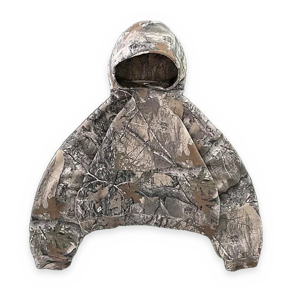Camo oversized hoodie, streetwear detail