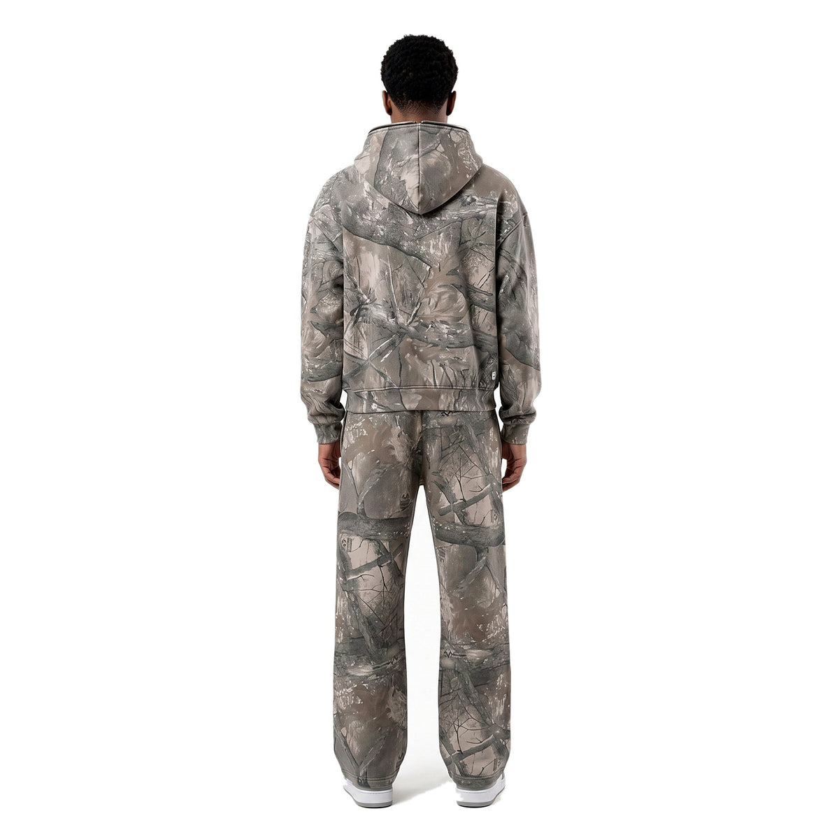 Camo Two-Piece Set — zip back view