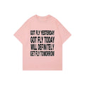 Got Fly oversized graphic tee, Y2K streetwear — flat product shot