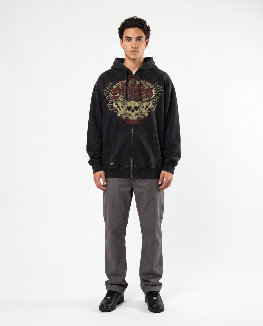 Man in the all-over print emo hoodie, Y2K streetwear (print 4)
