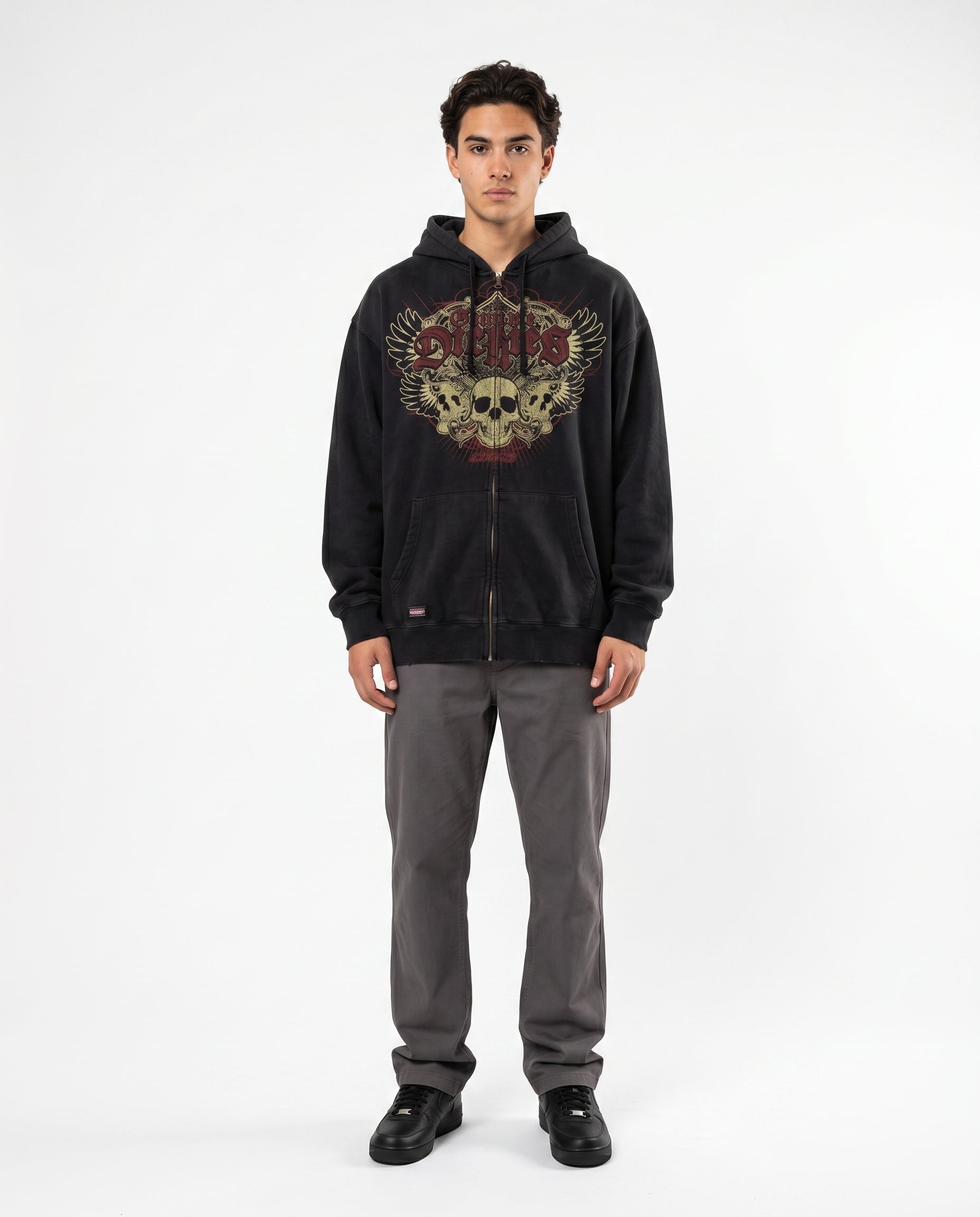 Man in the all-over print emo hoodie, Y2K streetwear (print 4)
