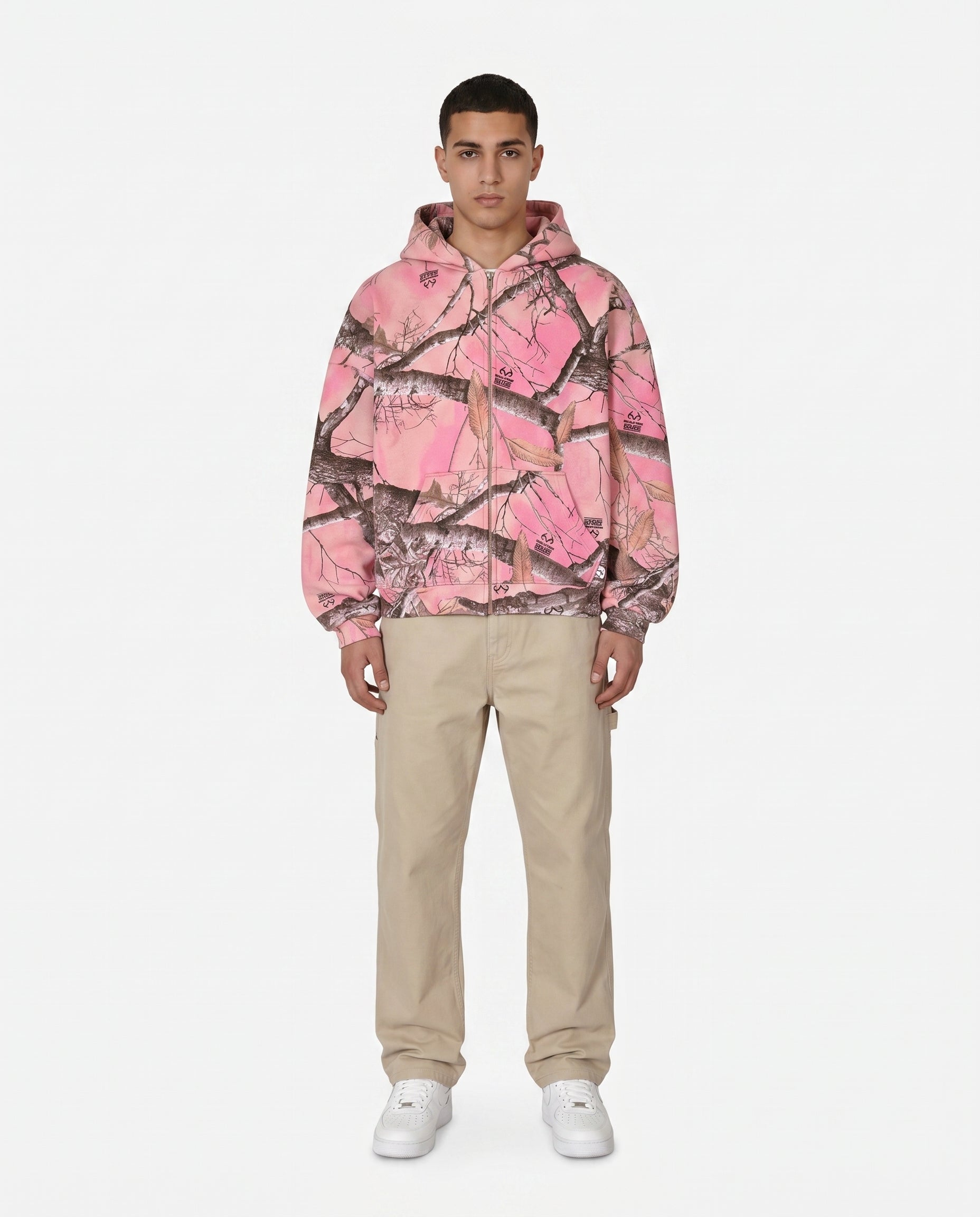 Pink Camo zip-up — male