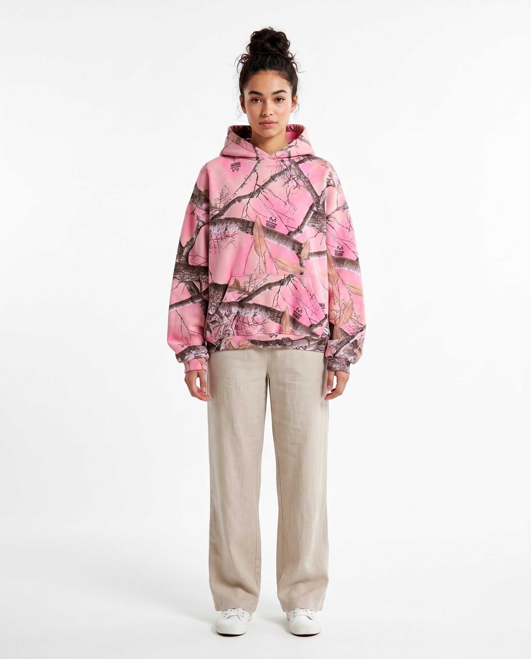 Pink Camo no-zip — female