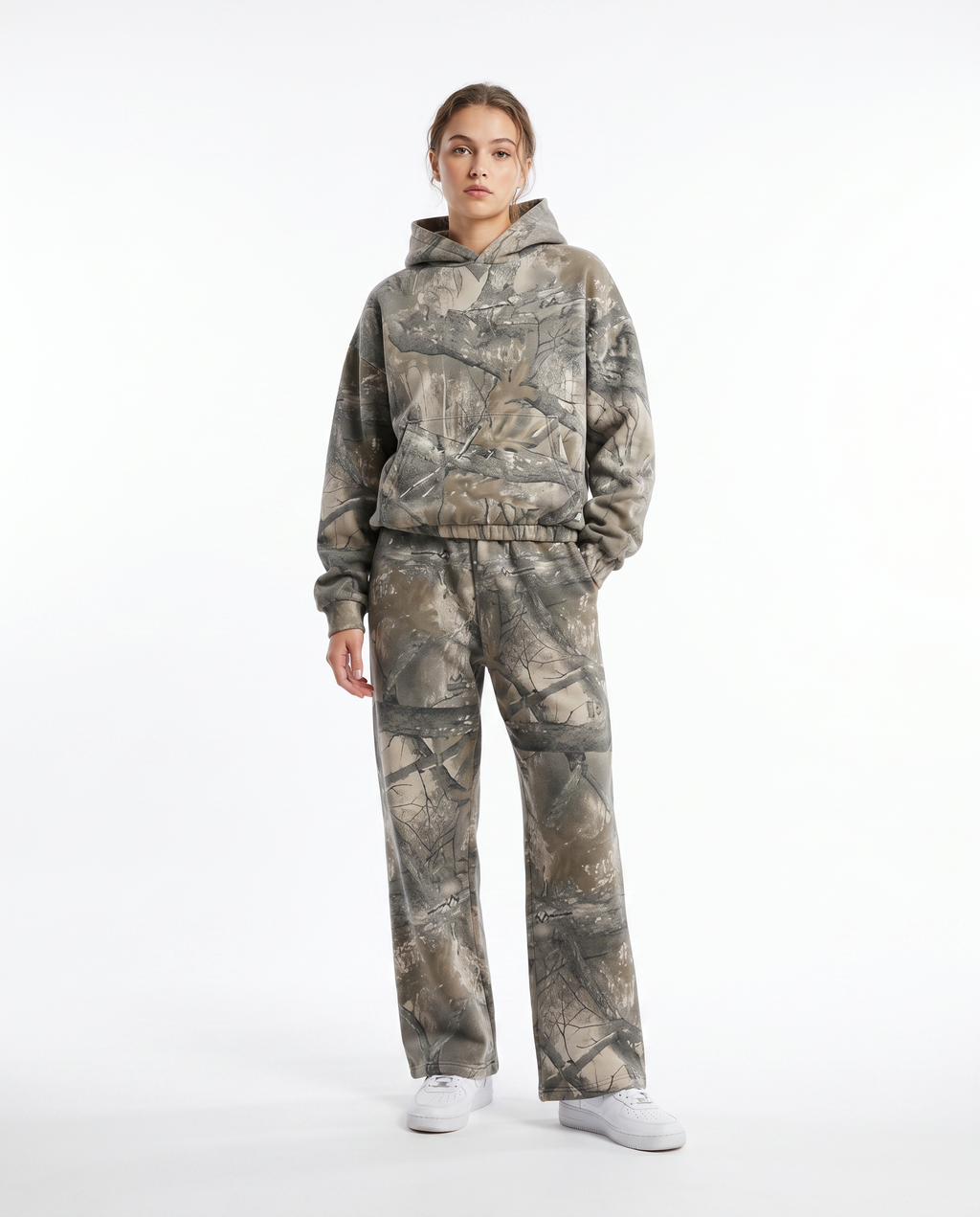 Camo Two-Piece Set pullover — female