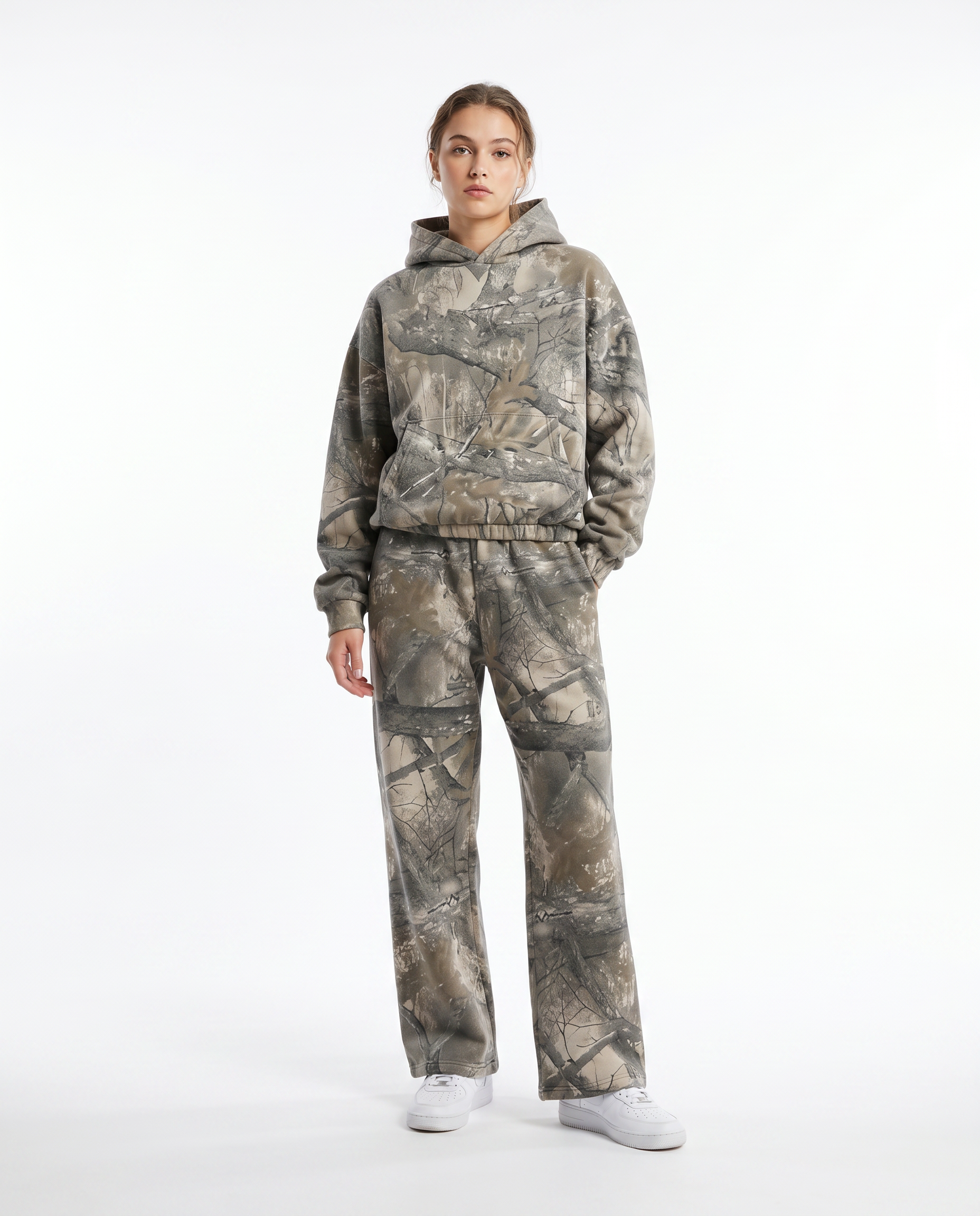Camo Two-Piece Set pullover — female