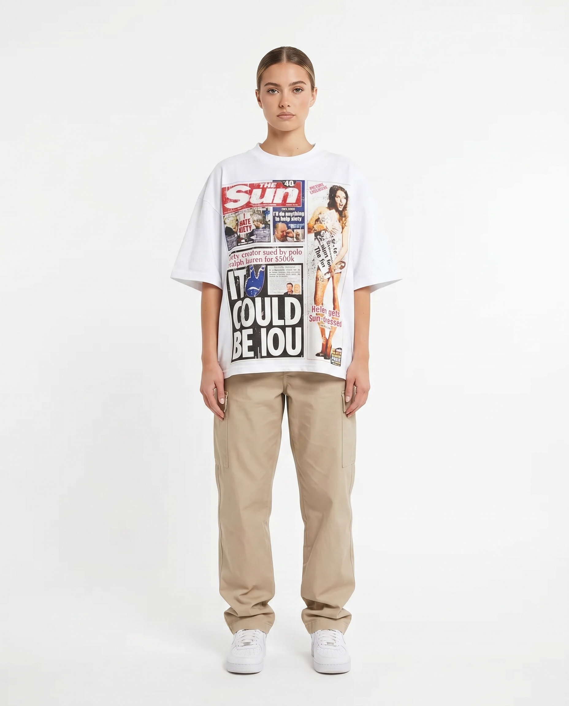 Newsprint Tee print 1 — female