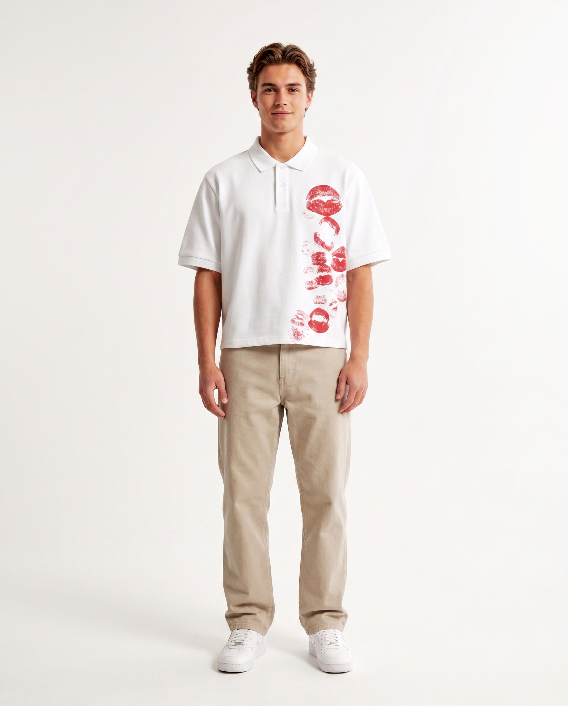 Makeup Kiss Polo White — male