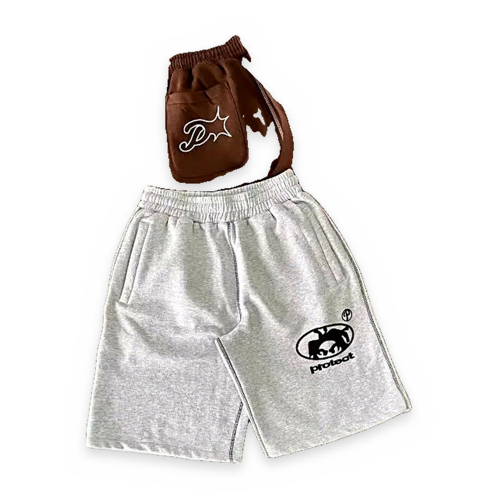 Protect embroidered shorts — detail view