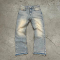 Washed straight-leg jeans — back view